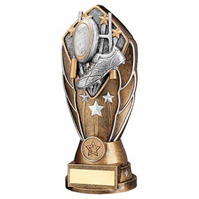 Diamond Rugby Boot Ball Trophy 17cm
