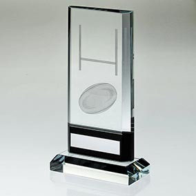 171mm Glass Rugby Award