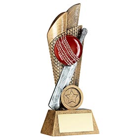 Cricket Bat Ball Trophy 152mm