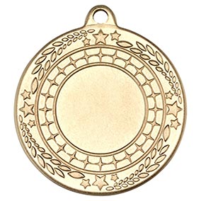 50mm Gold Wreath Star Medal