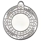 50mm Silver Wreath Star Medal
