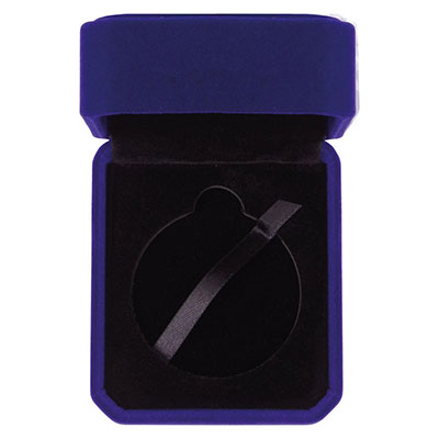 Aspire Blue Velour 50mm Medal Case