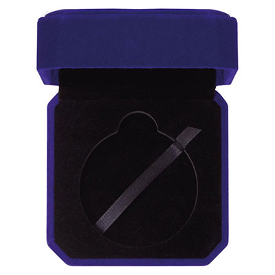 Aspire Blue Velour 60mm Medal Case 5