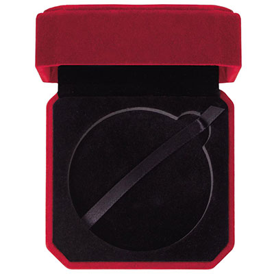 Aspire Red Velour 70mm Medal Case