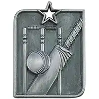 Centurion Star Series Cricket Medal Silver 53x40mm