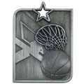 Centurion Star Series Basketball Medal Silver 53x40mm