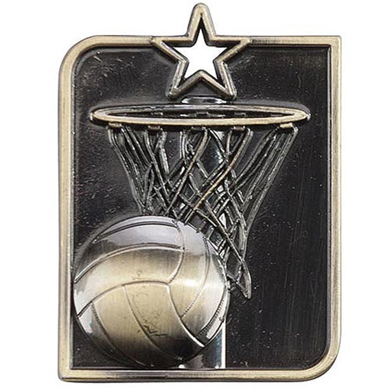 Centurion Star Series Netball Medal Gold 53x40mm