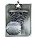 Centurion Star Series Netball Medal Silver 53x40mm