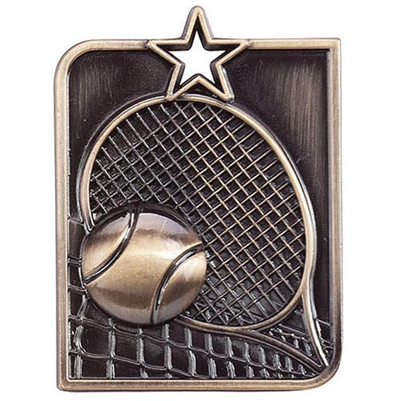 Centurion Star Series Tennis Medal Gold 53x40mm