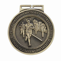Olympia Running Medal Antique Gold 60mm