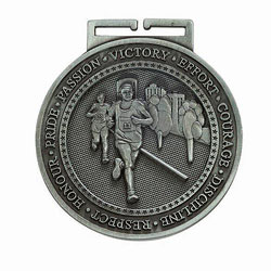 Olympia Running Medal Antique Silver 60mm