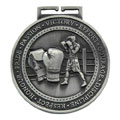 Olympia Boxing Medal Antique Silver 70mm