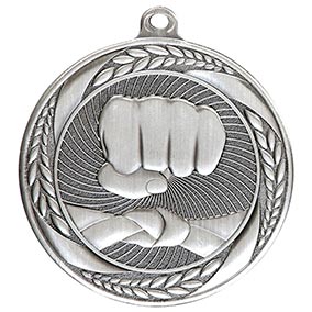 Silver Typhoon Martial Arts Medal 55mm