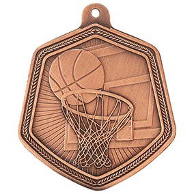 Falcon Basketball Medal Bronze 65mm
