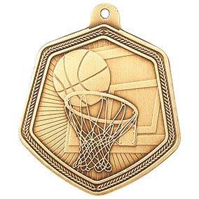 Falcon Basketball Medal Gold 65mm