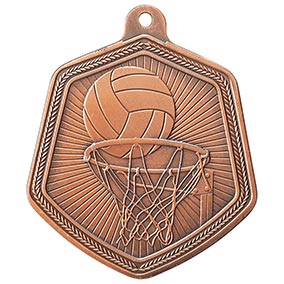 Falcon Netball Medal Bronze 65mm