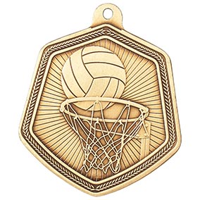 Falcon Netball Medal Gold 65mm