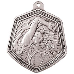 Falcon Swimming Medal Silver 65mm