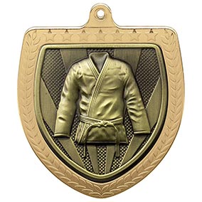 Gold Cobra Shield Martial Arts Judo Medal 70mm