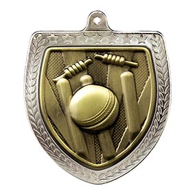 Silver Cobra Shield Cricket Medal 70mm