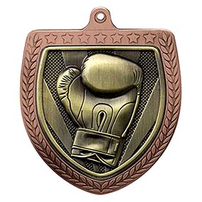 Bronze  Cobra Shield Boxing Medal 70mm