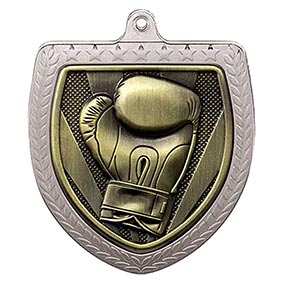 Silver Cobra Shield Boxing Medal 70mm