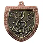 Bronze Cobra Shield Music Medal 70mm