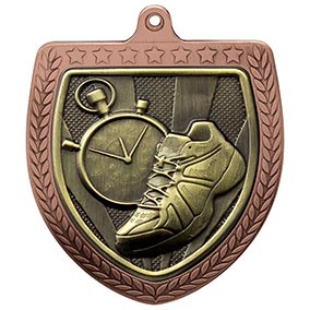 Bronze Cobra Shield Running Medal 70mm