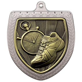 Silver Cobra Shield Running Medal 70mm