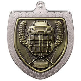 Silver Cobra Shield Ice Hockey Medal 70mm