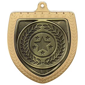 Gold Cobra Shield Multisport Medal 70mm