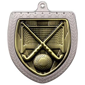 Silver Cobra Shield Field Hockey Medal 70mm