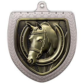 Silver Cobra Shield Equestrian Medal 70mm