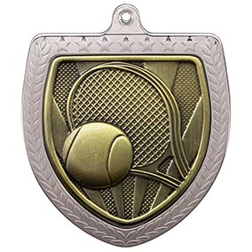Silver Cobra Shield Tennis Medal 70mm