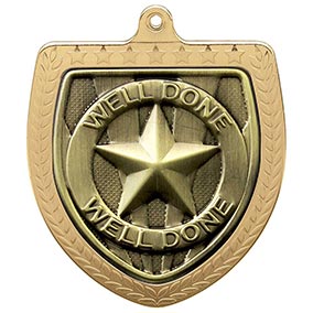 Gold Cobra Shield Well Done Medal 70mm