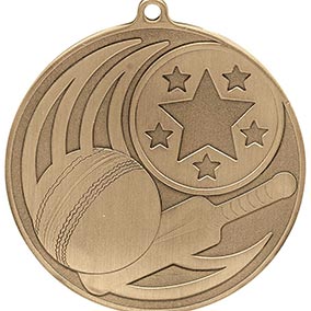 Iconic Gold Cricket Medal 55mm