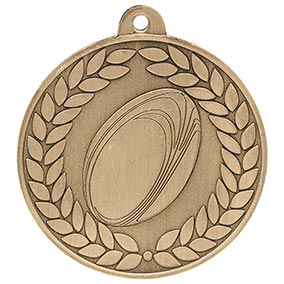 Aviator Gold Rugby Medal 50mm