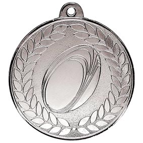 Aviator Silver Rugby Medal 50mm
