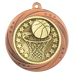 Bronze Superstar Basketball Medal 60mm