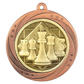 Bronze Superstar Chess Medal 60mm
