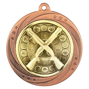 Bronze Superstar Clay Pigeon Shooting Medal 60mm