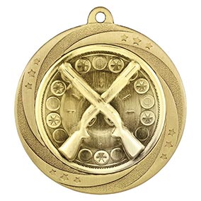 Gold Superstar Clay Pigeon Shooting Medal 60mm