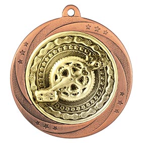 Bronze Superstar Cycling Medal 60mm