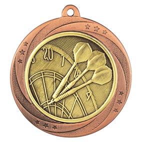 Bronze Superstar Darts Medal 60mm