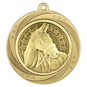 Gold Superstar Equestrian Medal 60mm