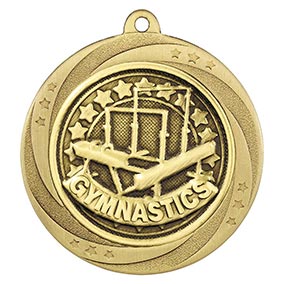 Gold Superstar Gymnastics Medal 60mm