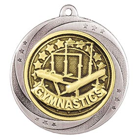 Silver Superstar Gymnastics Medal 60mm