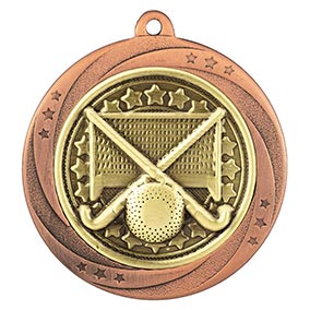 Bronze Superstar Hockey Medal 60mm