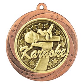 Bronze Superstar Karaoke Medal 60mm