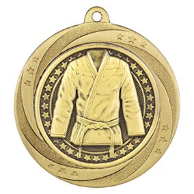 Gold Superstar Judo Martial Arts Medal 60mm